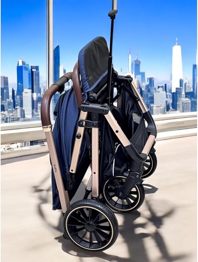 👶 عربة أطفال Kidilo 6600 – أسود | تصميم فخم وراحة كاملة لطفلك