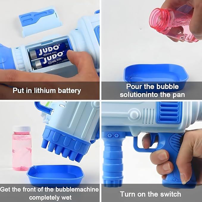 ماكينة فقاعات صابون شكل صاروخ